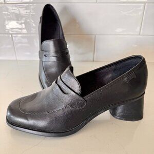 Camper Women’s Kiara Block Heeled Leather Loafers